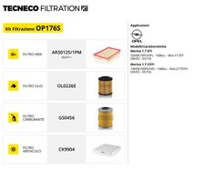 KIT 4 FILTRI TAGLIANDO  OPEL