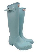 HUNTER Stivale di gomma Donna Stivale alto Taglia IT 40 blu stile casual