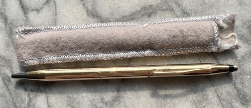 Penna croce vintage oro - vintage,