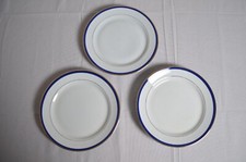 S5892 SET 3 PIATTI DOLCE FILO BLU IN PORCELLANA RICHARD GINORI SERVITO SERVIZIO