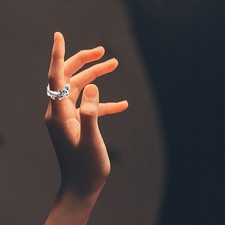 Anneau ouvert rétro bijoux - anneau,