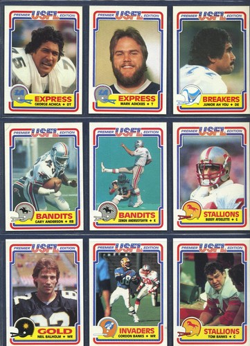 Set completo topps usfl 1984 - usfl,