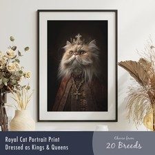 Stampa ritratto gatto reale |