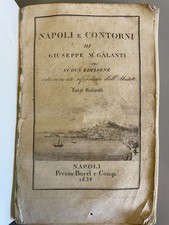 Antico Libro Napoli e contorni di Giuseppe Maria Galanti 1838