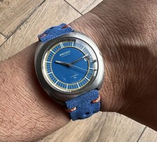 Orologio Vintage Seiko UFO Quadrante Blu 39mm 7005 8150 Acciaio S.