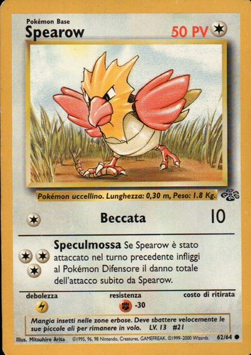 Spearow pokemon - spearow, 62/64