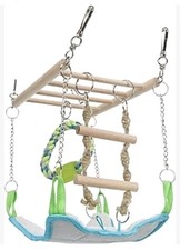 Ponte Sospensione Piccoli Animali, Accessorio Gabbia con Amaca e Arrampicata #12