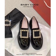 Scarpe donna Roger Vivier in vernice nera con plateau