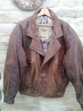 Giacca di pelle, vintage, tipo da aviatore, essebi, tg. Ca L, vedi misure 