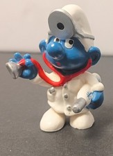  Vth Puff Doctor Medical PVC FIGURE Peyo Schleich Germania 1978 giocattolo cake topper