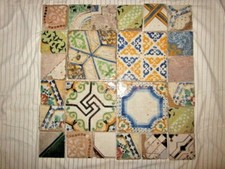 riggiole mattonelle antiche maioliche composizione 60x60 vintage c228