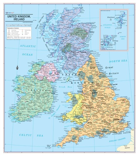 Poster mappa parete regno - parete,