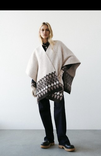 Poncho traforato maglia - poncho,