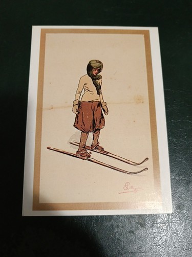 Cartolina sciatrice carlo - "sciatrice",
