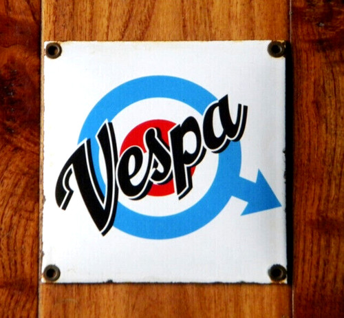 Vintage vespa porcelain metal - vintage,