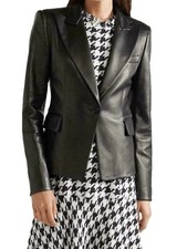 Blazer donna in vera pelle di