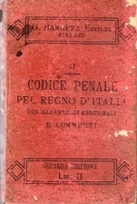 1890: CODICE PENALE PEL REGNO