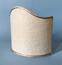 Paralume ventola vela semitonda a mezza luna beige Bordo oro