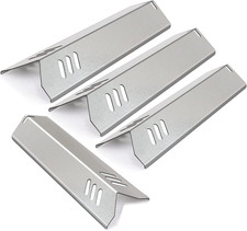 Confezione 4 Scudi Piastra Termica Acciaio Inox Ricambio per Griglie BBQ 15x3,8