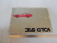 MANUALE 1972 DI AGGIORNAMENTO AL CATALOGO RICAMBI FERRARI 365 GTC 4 GTC4