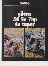 advertising TEST MOTO GILERA 50 5V  7 HP 4V SUPER  1972-MOTOITALIANE MOTOSPORT