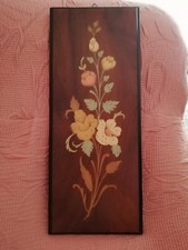 Inlaid wood plaque Sorrento intarsio piccolo pannello quadro parete