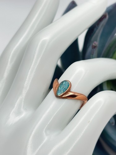 Anello rame pietra turchese - in,