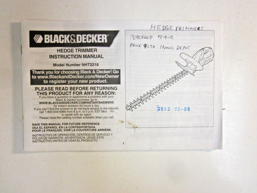 Manuale tagliasiepi black - manuale,