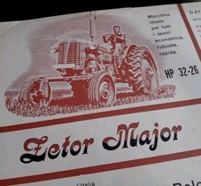 Brochure TRATTORE ZETOR MAJOR HP 32-26 SGORBATI TRAKTOR FARM TRACTOR FATTORIA 