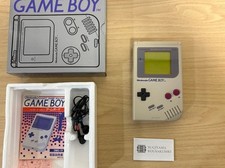 Nintendo GameBoy Console Grigio Classico Originale + Auricolare Boxato DMG-01 1a Generazione