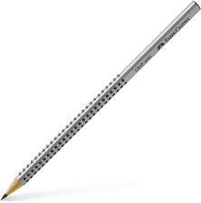 Faber-Castell 12x matita grip 2001 matita triangolare argento HB SPEDIZIONE DIRETTA