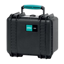 HPRC 2250 Custodia rigida impermeabile con schiuma a cubetti - Nero/Turchese