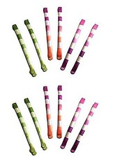 2 Confezioni da 6 Forcine per Capelli Multi Strisce Colorate Kirpy Forcine per Capelli