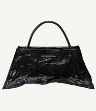 Borsa a tracolla H&M x Glenn Martens ecopelle pochette borsetta nuova nera