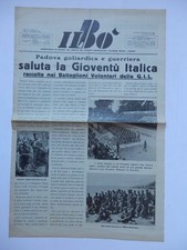 IL BO' Bò Padova 1940 nr 21 pagina giornale Duce Fascismo GIL universitari GUF