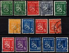 FINLANDIA 1945/1948 - Lotto 14 usati  modello Hammarsten-Jansson  #FIV