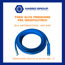 TUBO PER IDROPULITRICE ALTA PRESSIONE BLU ANTIMACCHIA 400 BAR ACQUA CALDA-FREDDA