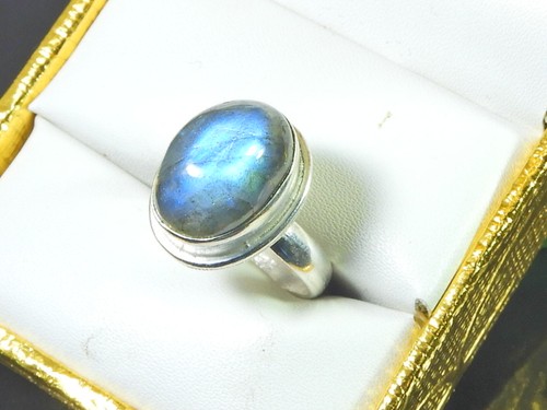 Anello ovale labradorite - anello,
