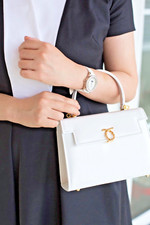 Regalo per lei - Borsa Launer Traviata bianca. Nuovo