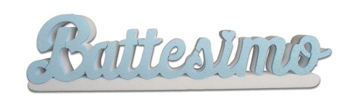 Scritta polistirolo battesimo - scritta,