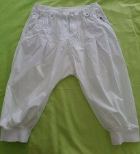 PANTALONI AL GINOCCHIO TIPO HAREM PANTS Tg M  BIANCHI