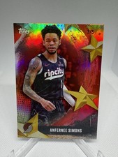 2025-26 ANFERNEE SIMONS Topps Stars of the NBA Red Rainbow /5 Blazers SSP