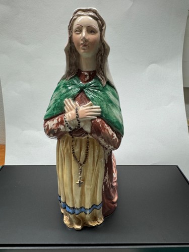 Antica statua santa bernadette - antica,