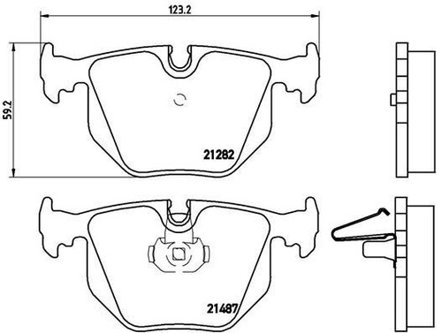 Brembo p06044 kit pastiglie - p06044,