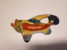 PESCE IN CERAMICA DA PARETE . CASA VINTAGE. MADE IN ITALY FATTO A MANO ANNI 60