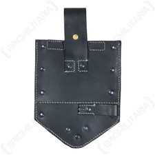 WW2 Copripala Pieghevole Tedesco Tipo II - Pelle Nera - Riproduzione
