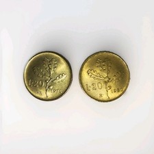 20 Lire 1975 E 20 LIRE 1980