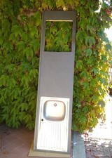 Top cucina con lavello e gocciolatoio inox