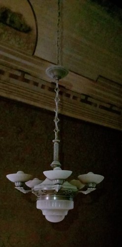 Lampadario anni vetro - 30, in