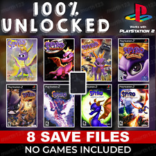 Scheda di memoria Spyro the Dragon PS1 PS2 100% sbloccata completa salva